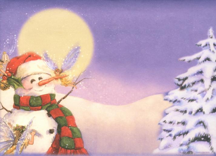 Snowman With Fairies